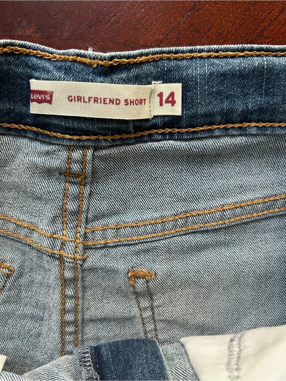 Levi's Blue Denim Rolled-Hem Kids' Shorts size 14